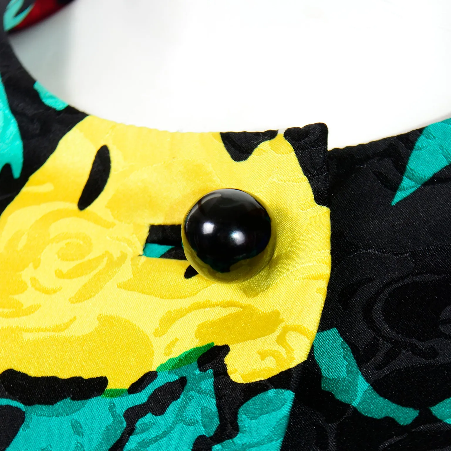 1990s David Hayes Colorful Silk Floral Jacket & Skirt Suit