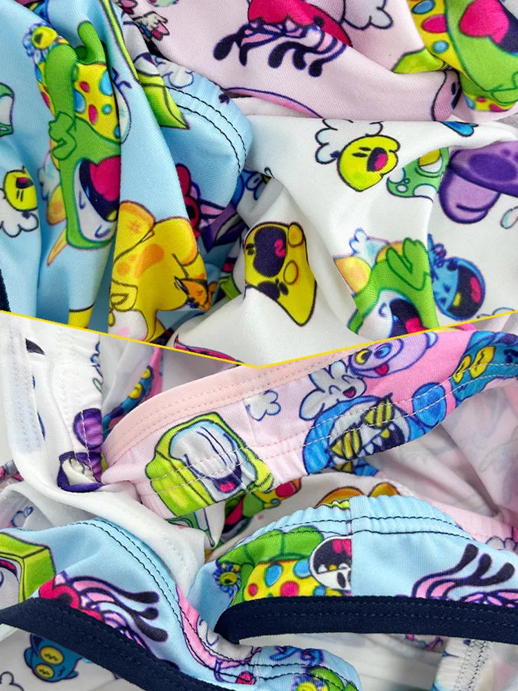 2-pack Men's Breathable Sports Cartoon Print Bikini