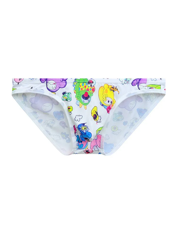 2-pack Men's Breathable Sports Cartoon Print Bikini