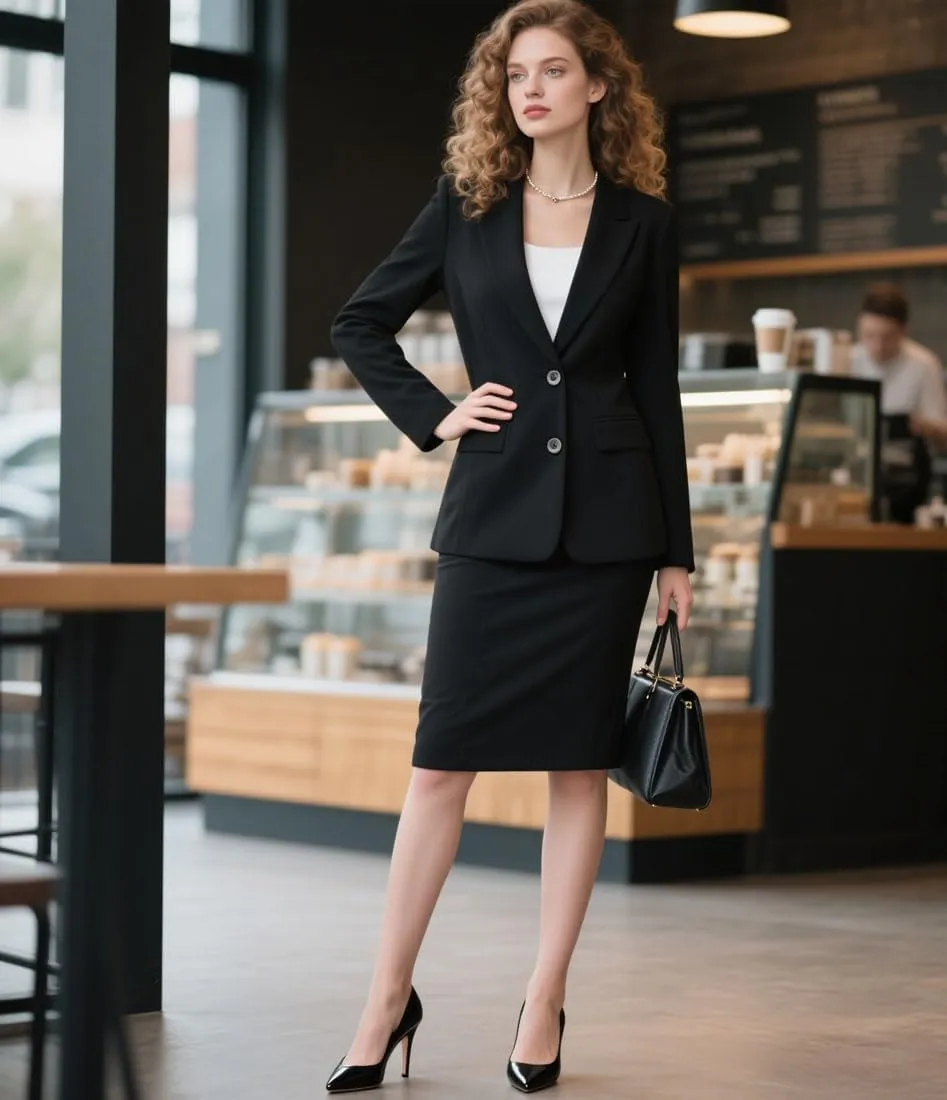 2 Piece Skirt Sets for Women Business Office Formal Dress Suit Skirt and Blazer Sets for Women