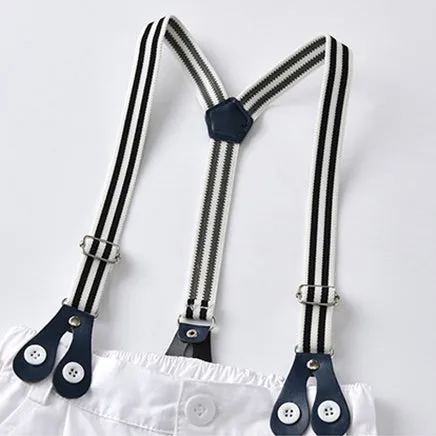 2 Pieces Set Baby Kid Boys Birthday Bow Shirts And Checked Rompers Wholesale 23021301