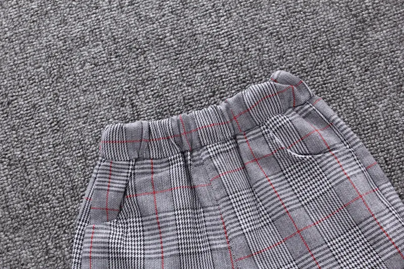 2 Pieces Set Baby Kid Boys Birthday Checked Bow Tops And Shorts Wholesale 23022827