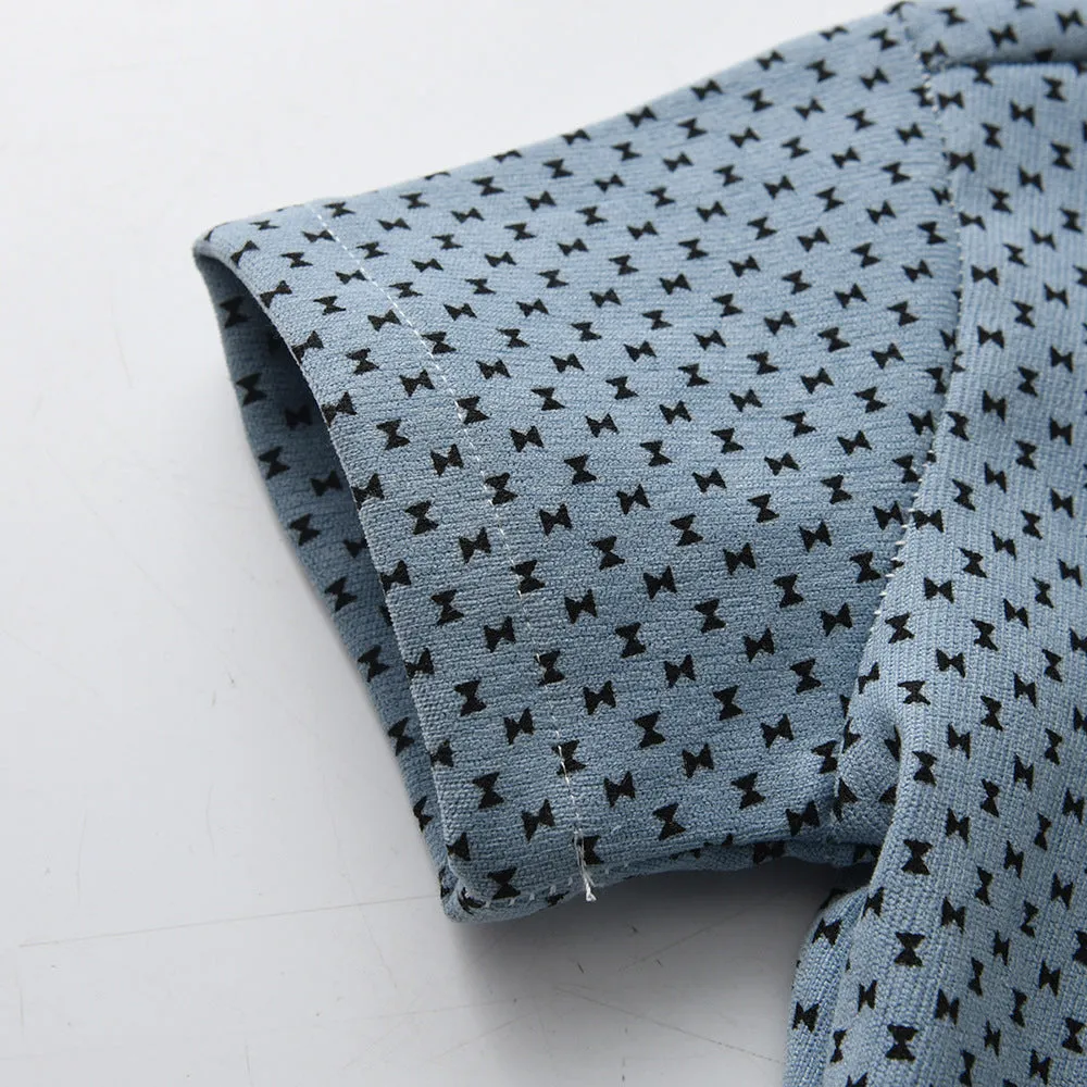 2 Pieces Set Baby Kid Boys Bow Print Shirts And Solid Color Shorts Suits Wholesale 230411272
