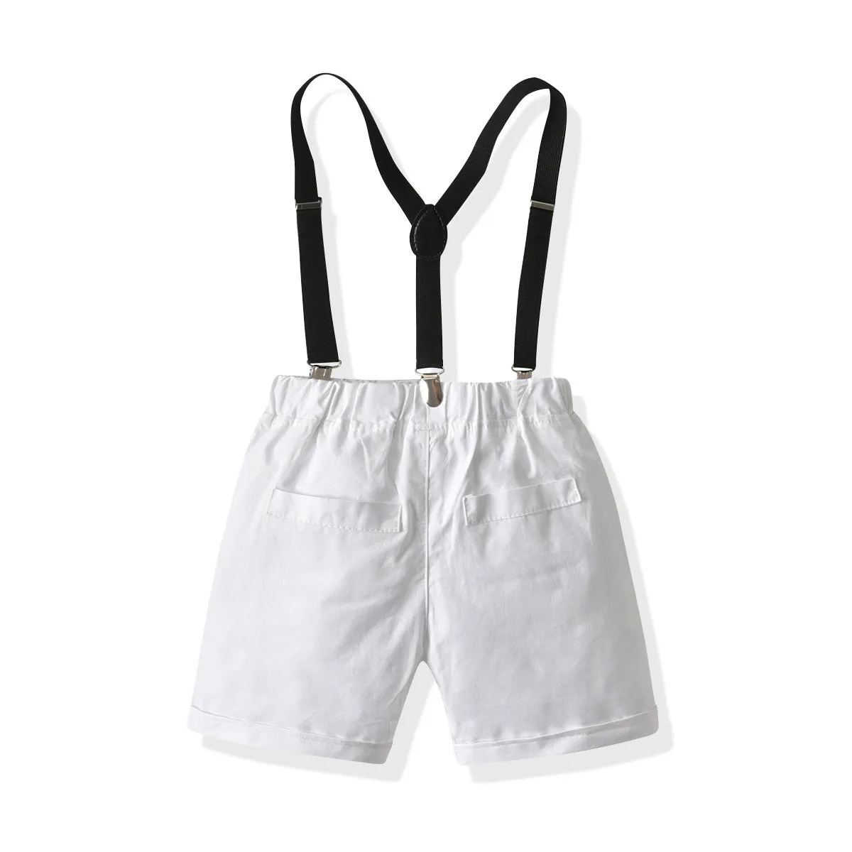 2 Pieces Set Baby Kid Boys Dressy Checked Shirts And Solid Color Rompers Wholesale 21110996