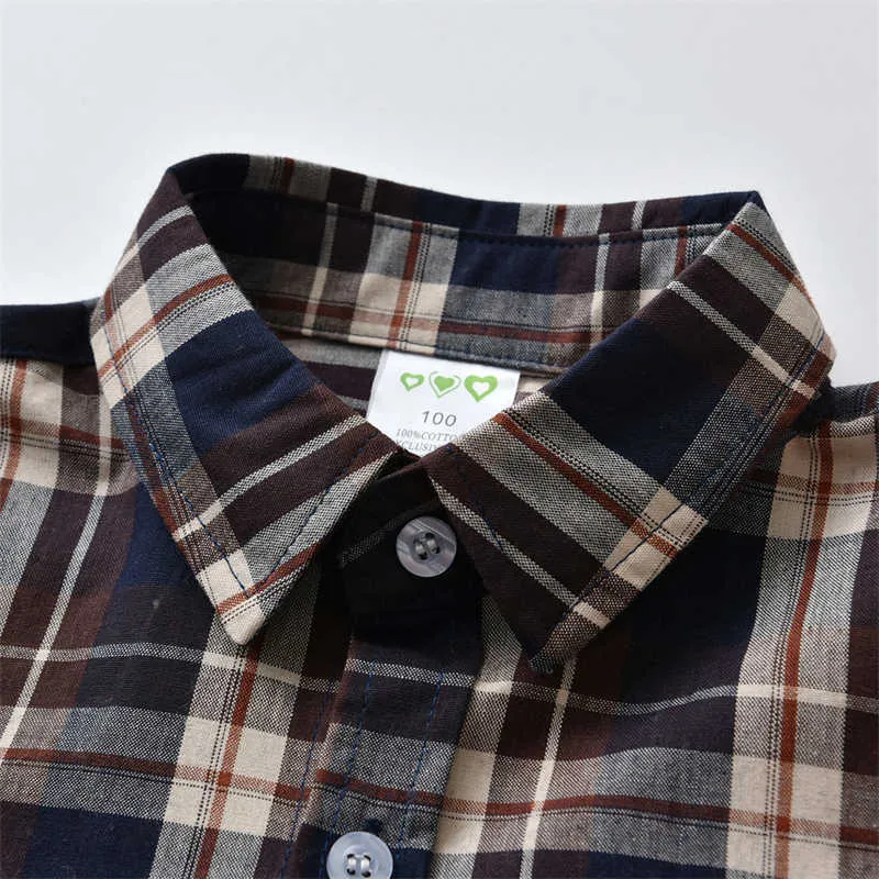 2 Pieces Set Baby Kid Boys Dressy Checked Shirts And Suits Trousers Wholesale 211109409
