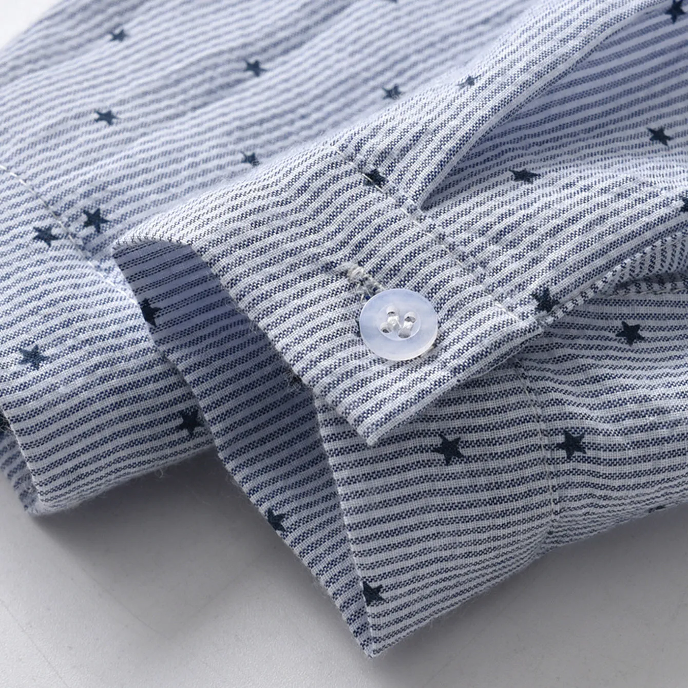 2 Pieces Set Baby Kid Boys Dressy Striped Star Bow Print Shirts And Solid Color Jumpsuits Wholesale 220531584