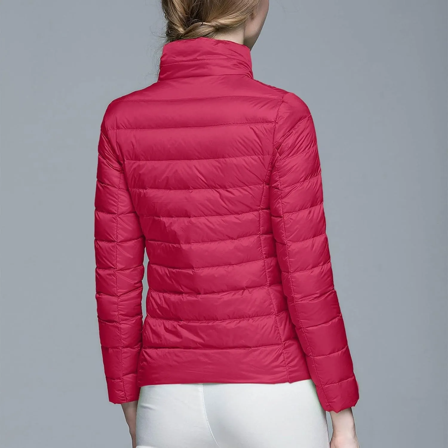 2024 Women's Hooded Packable Puffer Jackets Winter Lightweight Warm Down Coats Trendy Slim Fit Windproof Duck Down Outwear