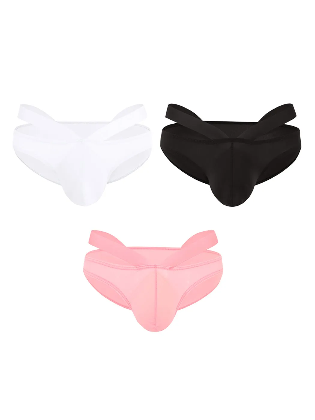 3 Pack Mens Sexy Cross Bikinis