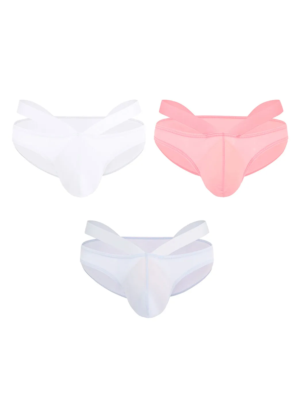 3 Pack Mens Sexy Cross Bikinis