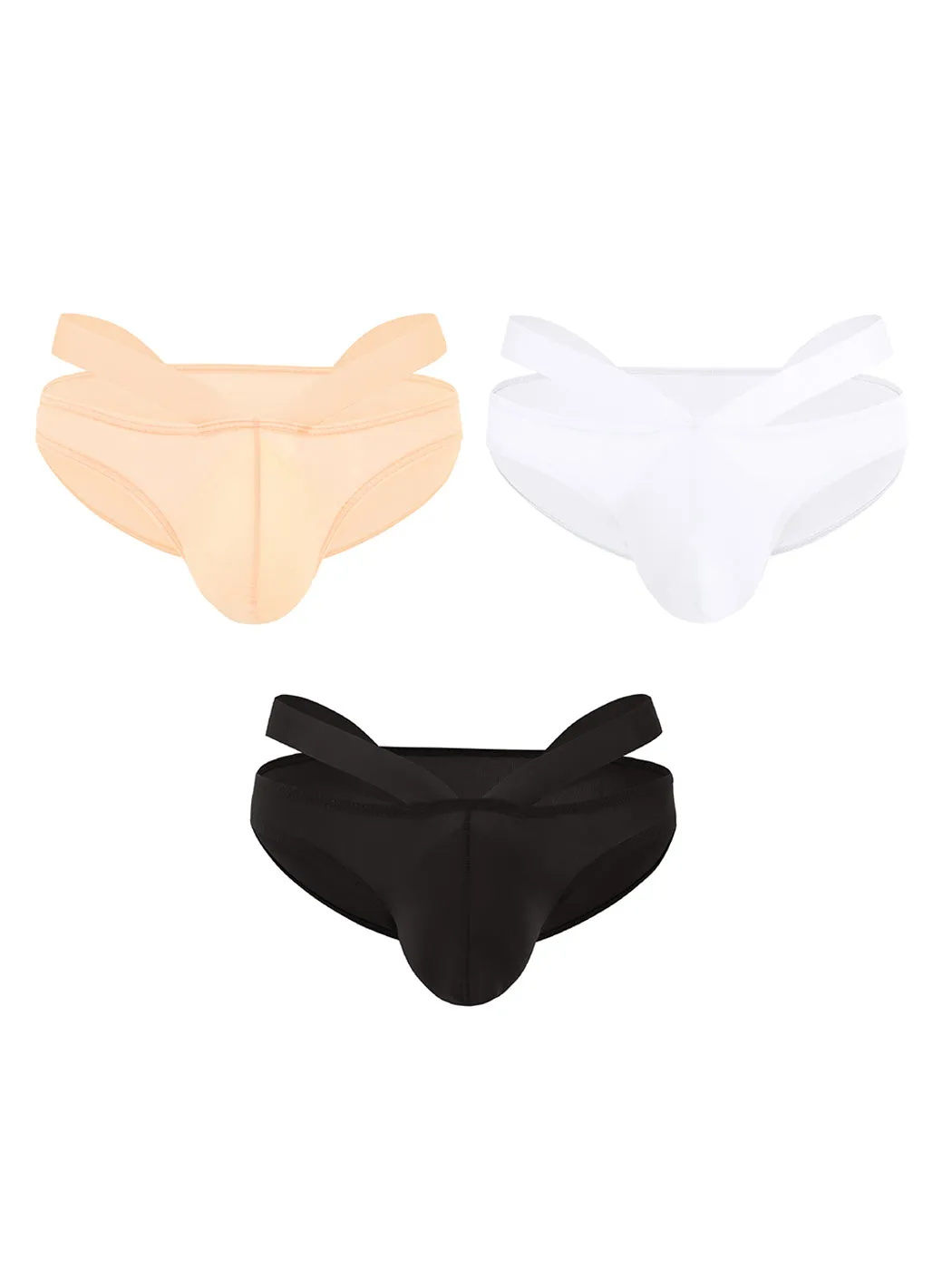 3 Pack Mens Sexy Cross Bikinis