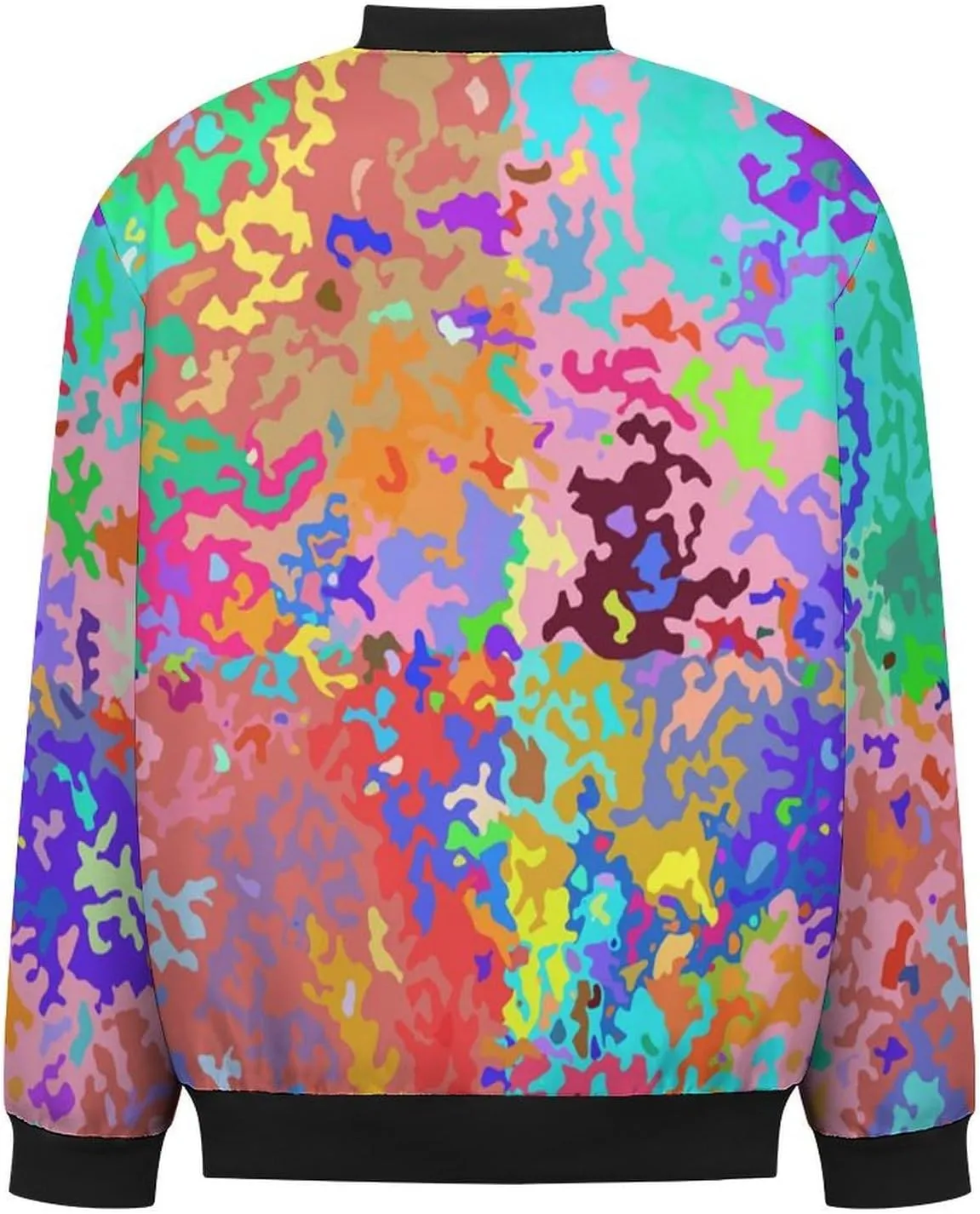 Abstract Colorful Camouflage Men's Bomber Jacket Lightweight Windbreaker Fashion Spring Fall Coats Casual Jackets for Men