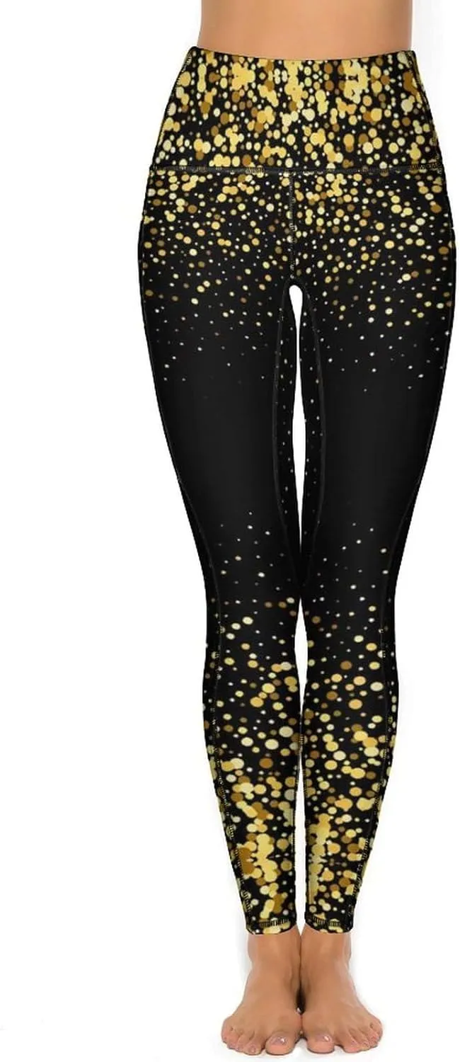 Abstract Flame Yoga Pants High Waist with Pockets Tummy Control Workout Running Leggings for Women
