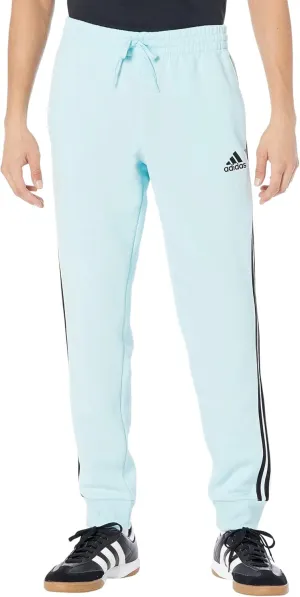adidas Men's Essentials Fleece Tapered Cuff 3-Stripes Pants