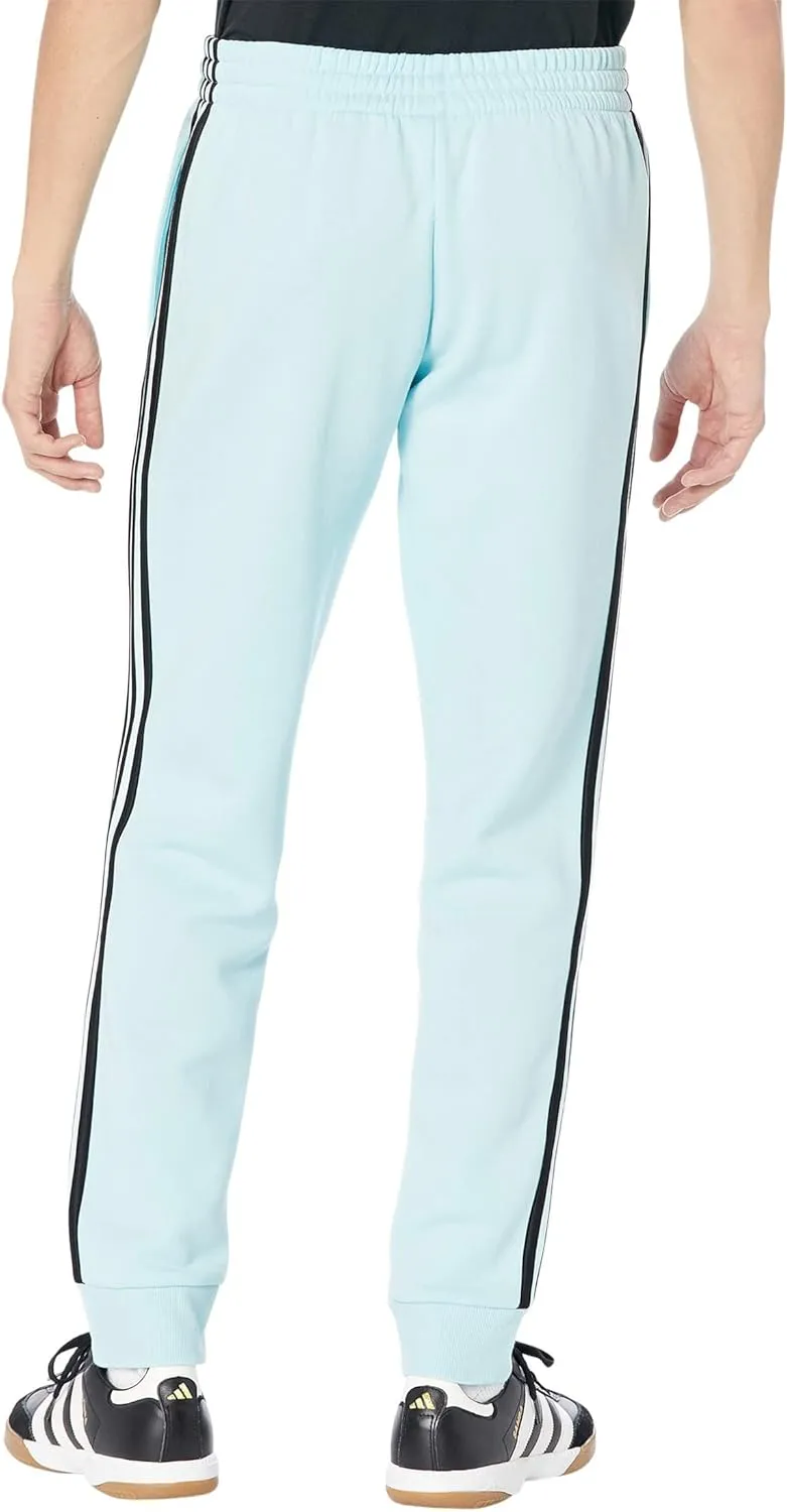 adidas Men's Essentials Fleece Tapered Cuff 3-Stripes Pants