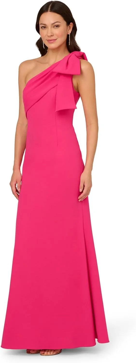 Adrianna Papell Women's Stretch Crepe Long Dress