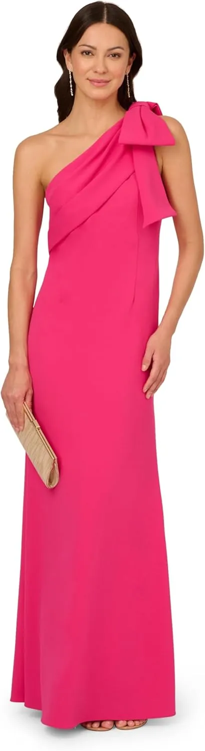 Adrianna Papell Women's Stretch Crepe Long Dress