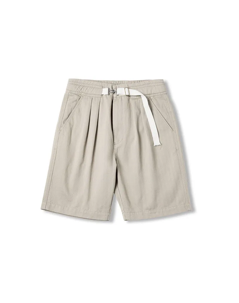American Retro Buckle Belt Straight Leisure Men's Shorts