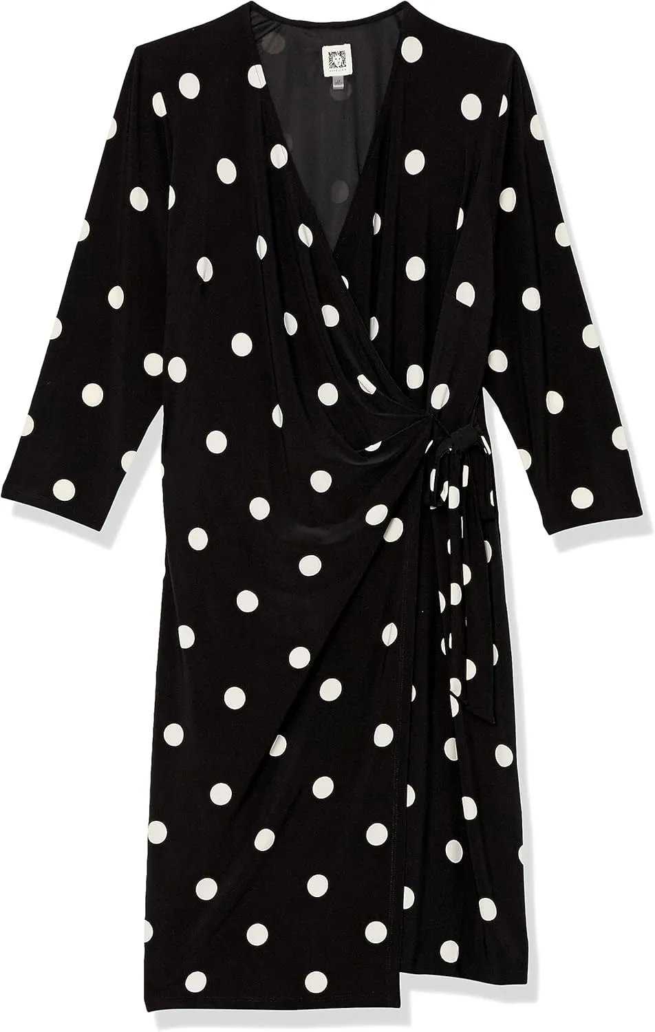 Anne Klein womens Printed Ity Classic Wrap Dress