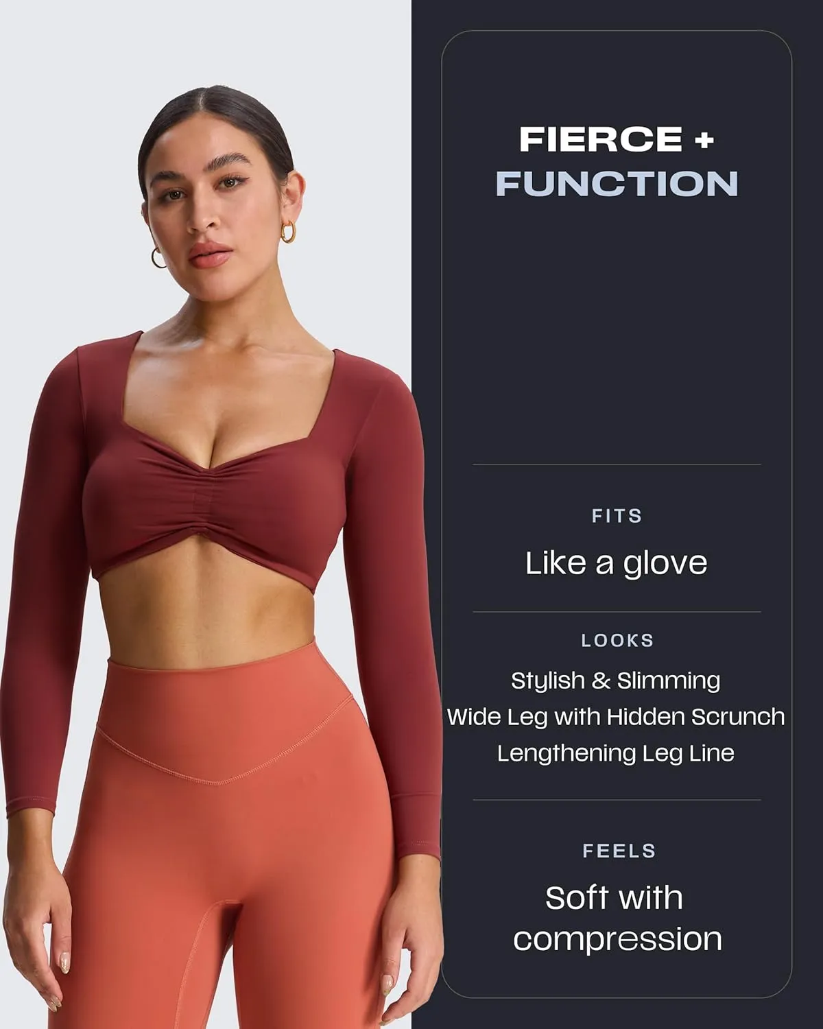 Aoxjox Flare Leggings for Women Hidden Scrunch Butt Lifting High Waisted Wide Leg Yoga Pants 30"/32"/34"