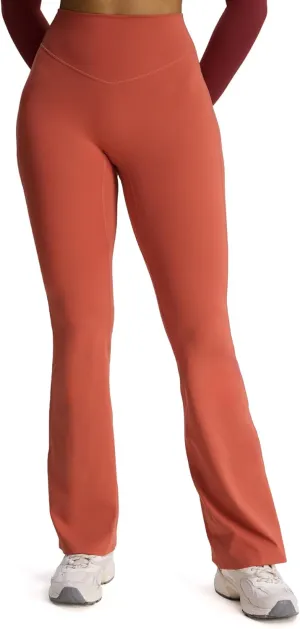 Aoxjox Flare Leggings for Women Hidden Scrunch Butt Lifting High Waisted Wide Leg Yoga Pants 30"/32"/34"
