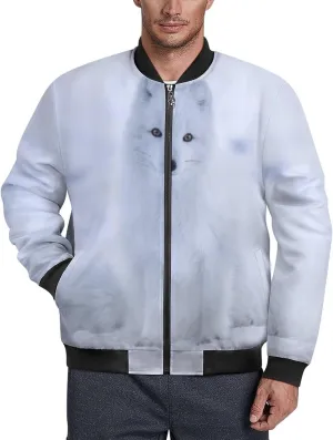 Arctic Fox in The Snow Men's Bomber Jacket Lightweight Windbreaker Fashion Spring Fall Coats Casual Jackets for Men