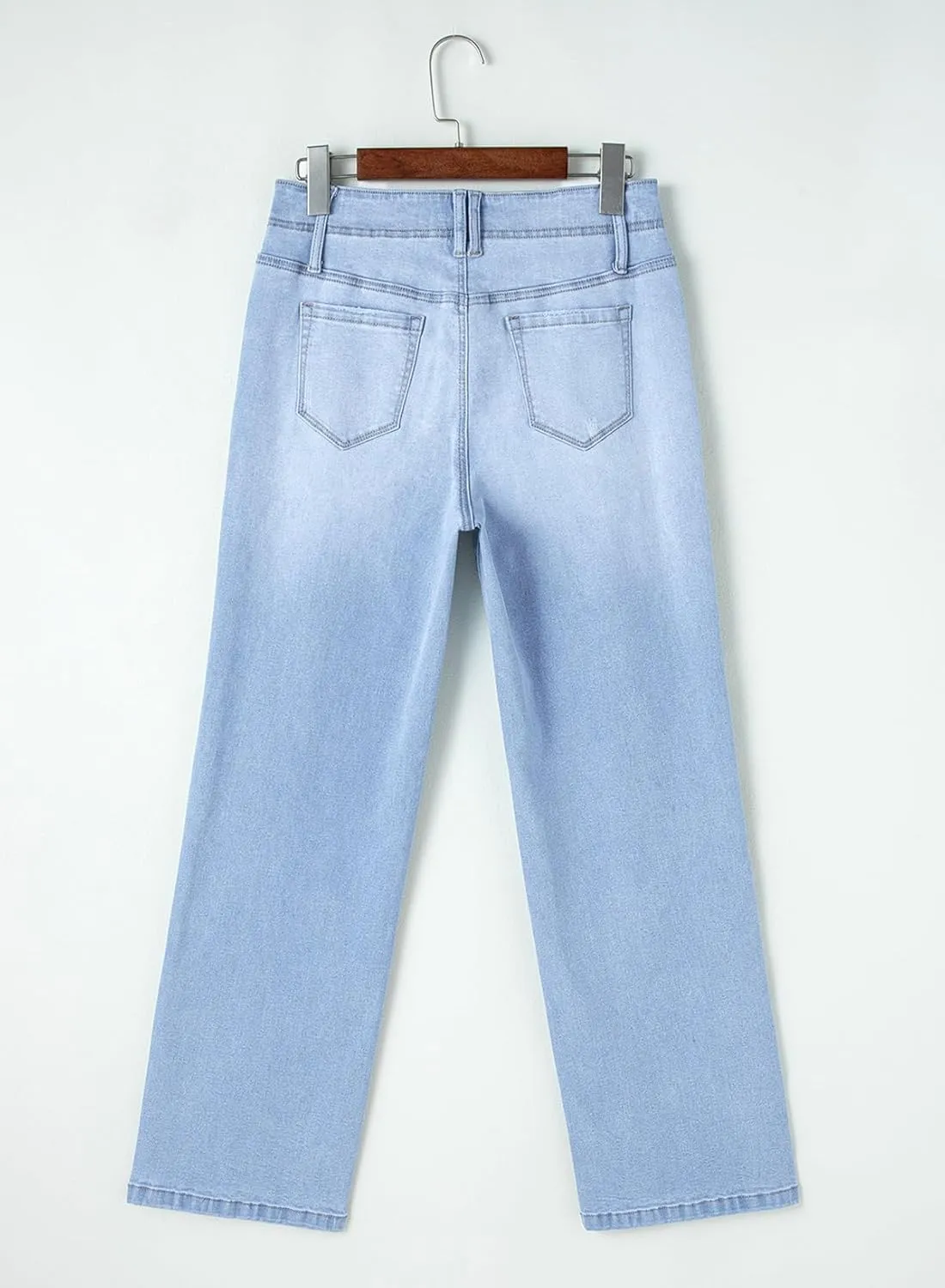 Astylish Womens Wide Leg Jeans High Waisted Stretchy Buttoned Denim Pants Trendy 2025 with Pocket