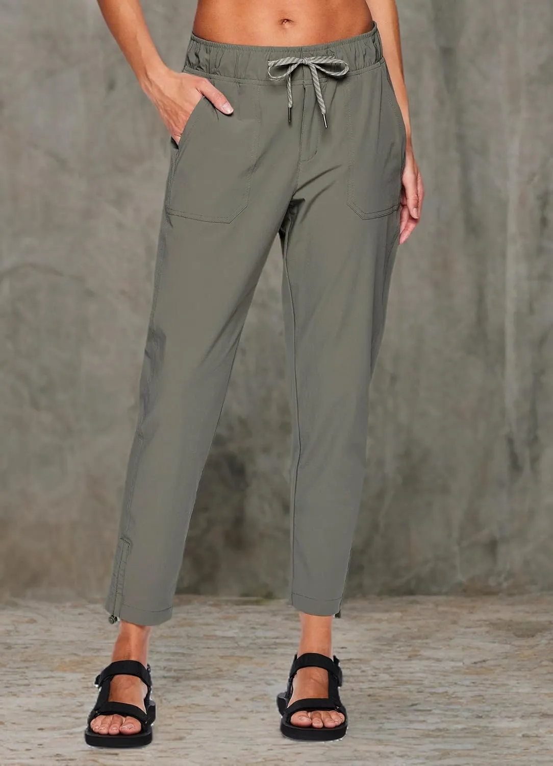 Avalanche Women's Woven Ankle Pant Breathable Quick Drying Outdoors Hiking Pant with Pockets