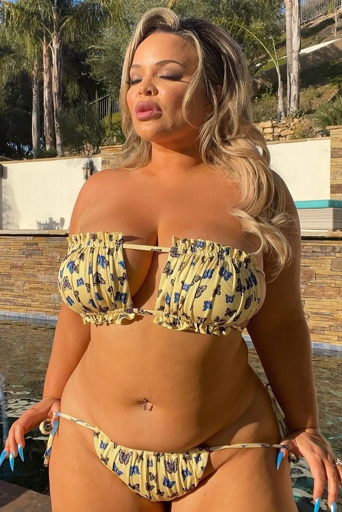 Beach Butterfly 2 Piece Bikini - Yellow/combo