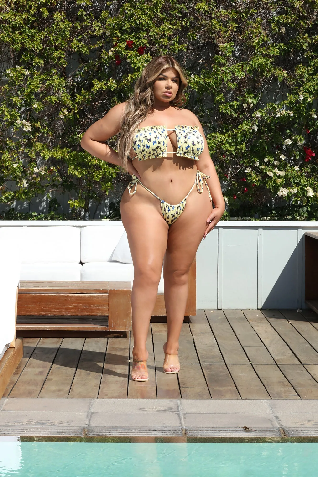 Beach Butterfly 2 Piece Bikini - Yellow/combo