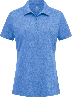 BGOWATU Women's Polo Shirts Golf Tennis Shirts Short Sleeve 3 Buttons Collared Casual Top UV Sun Protection Dry Fit