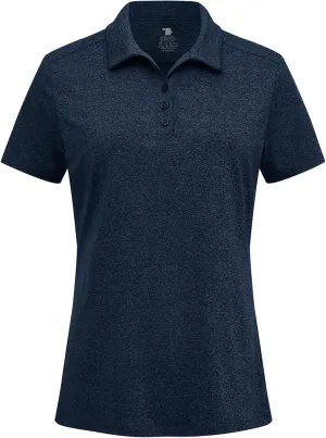 BGOWATU Women's Polo Shirts Golf Tennis Shirts Short Sleeve 3 Buttons Collared Casual Top UV Sun Protection Dry Fit