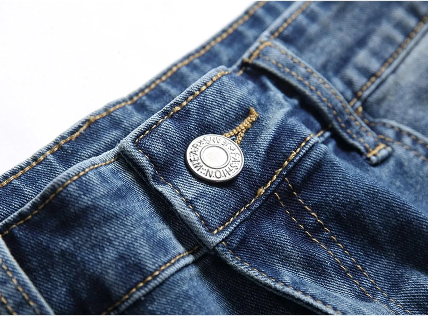 Bidobibo Jeans for Men Straight Fit Destroyed Distressed Taper Zipper Pants with Holesblack Men's Ripped Stretch Skinny Jeans