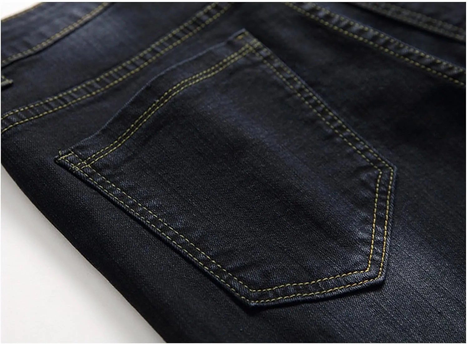 Bidobibo Jeans for Men Straight Fit Destroyed Distressed Taper Zipper Pants with Holesblack Men's Ripped Stretch Skinny Jeans