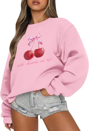 Bow Sweatshirt Women Cute Preppy Clothes Long Sleeve Graphic Clean Girl Aesthetic Spring Outfits Clothes
