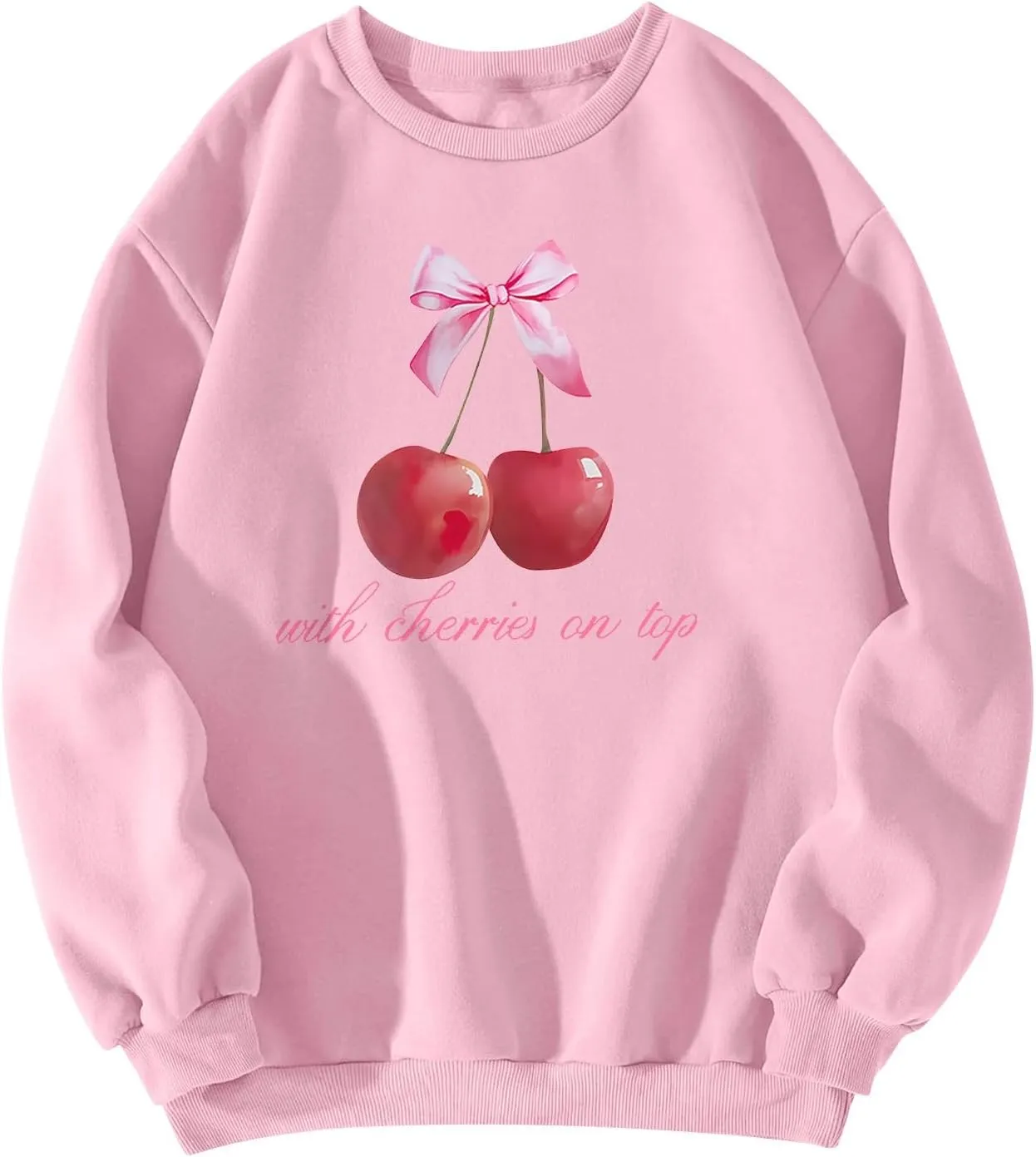 Bow Sweatshirt Women Cute Preppy Clothes Long Sleeve Graphic Clean Girl Aesthetic Spring Outfits Clothes