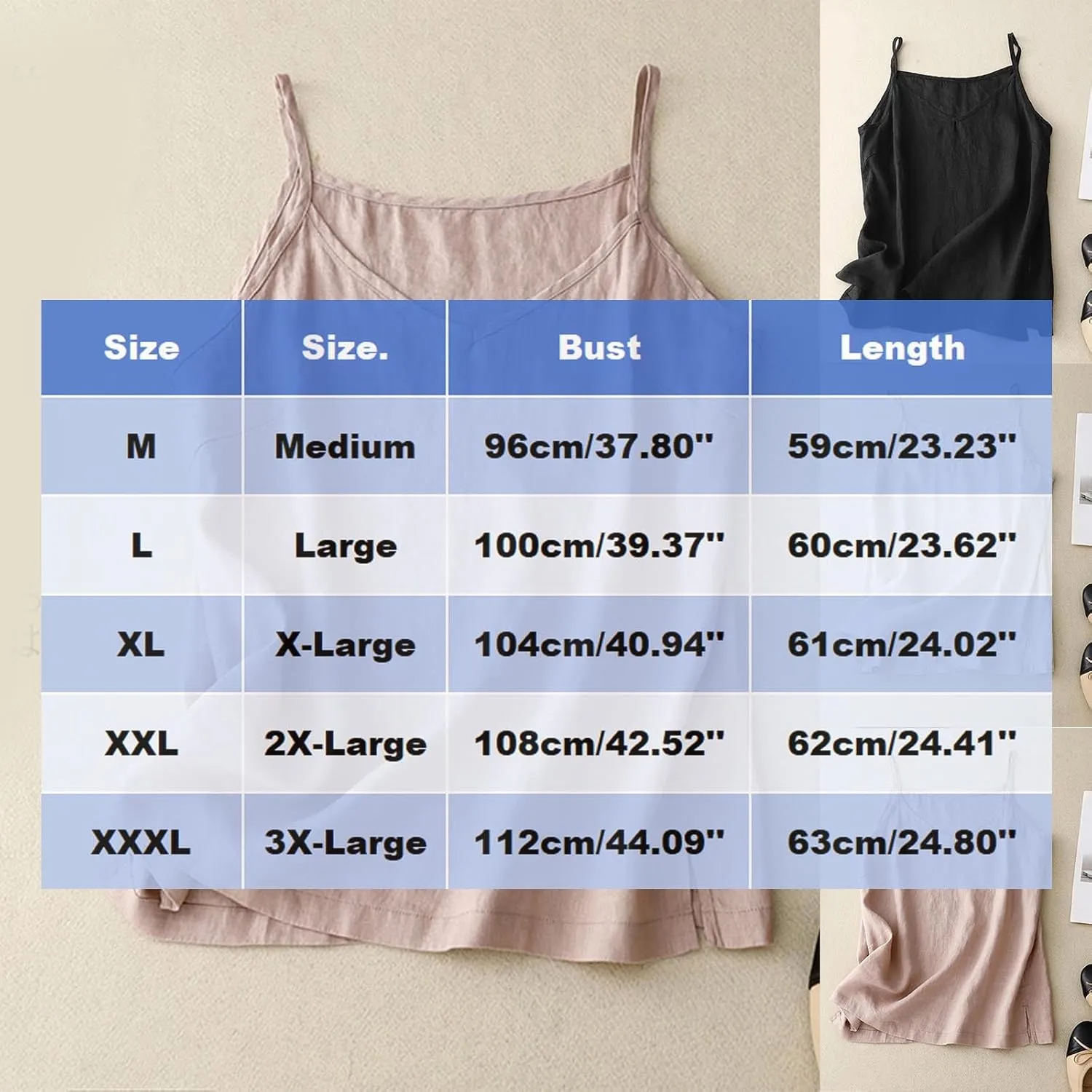 Camisole Tops for Women Gauze Shirts Summer Casual Spaghetti Strap V Neck Sleeveless Blouses with Side Slit
