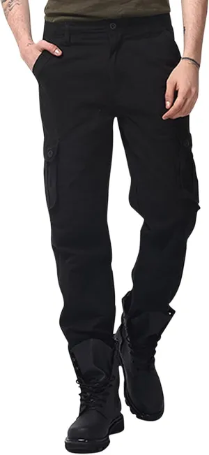 Cargo Pants for Men,Fashion Pants Slim Fit Straight-Leg Trousers Overalls Hiking Joggers with Pockets Mens Pants
