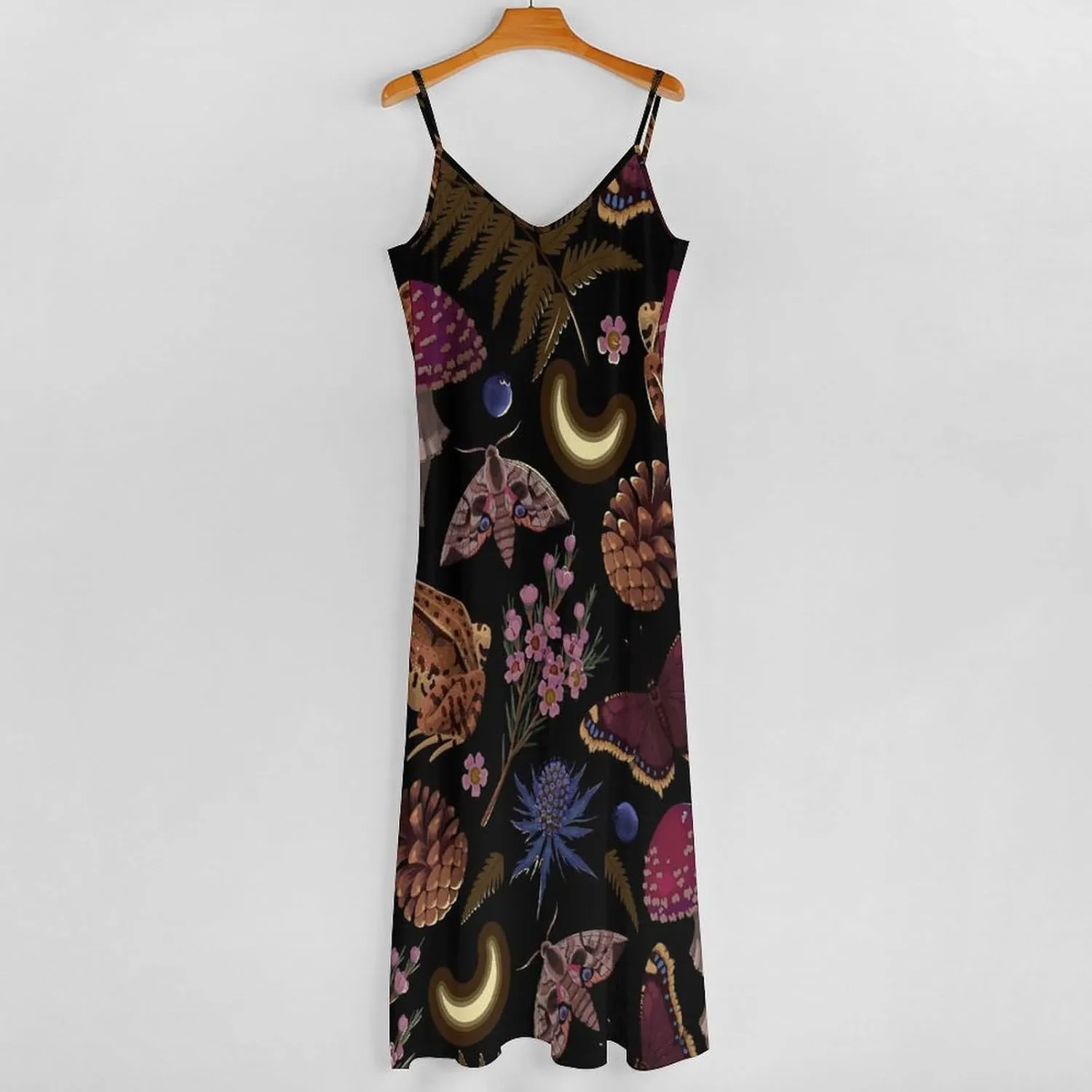 Casual Loose Sleeveless Dress for Women, Sexy V Neck Flowy Maxi Dress, Beach Vacation Spaghetti Strap Sundress