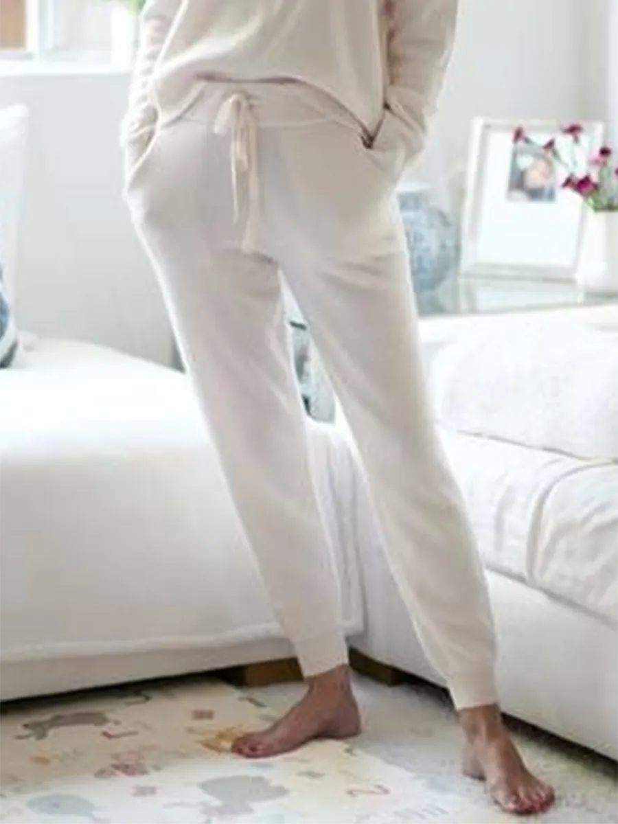 Casual Round Neck Knitted Suit Home Service