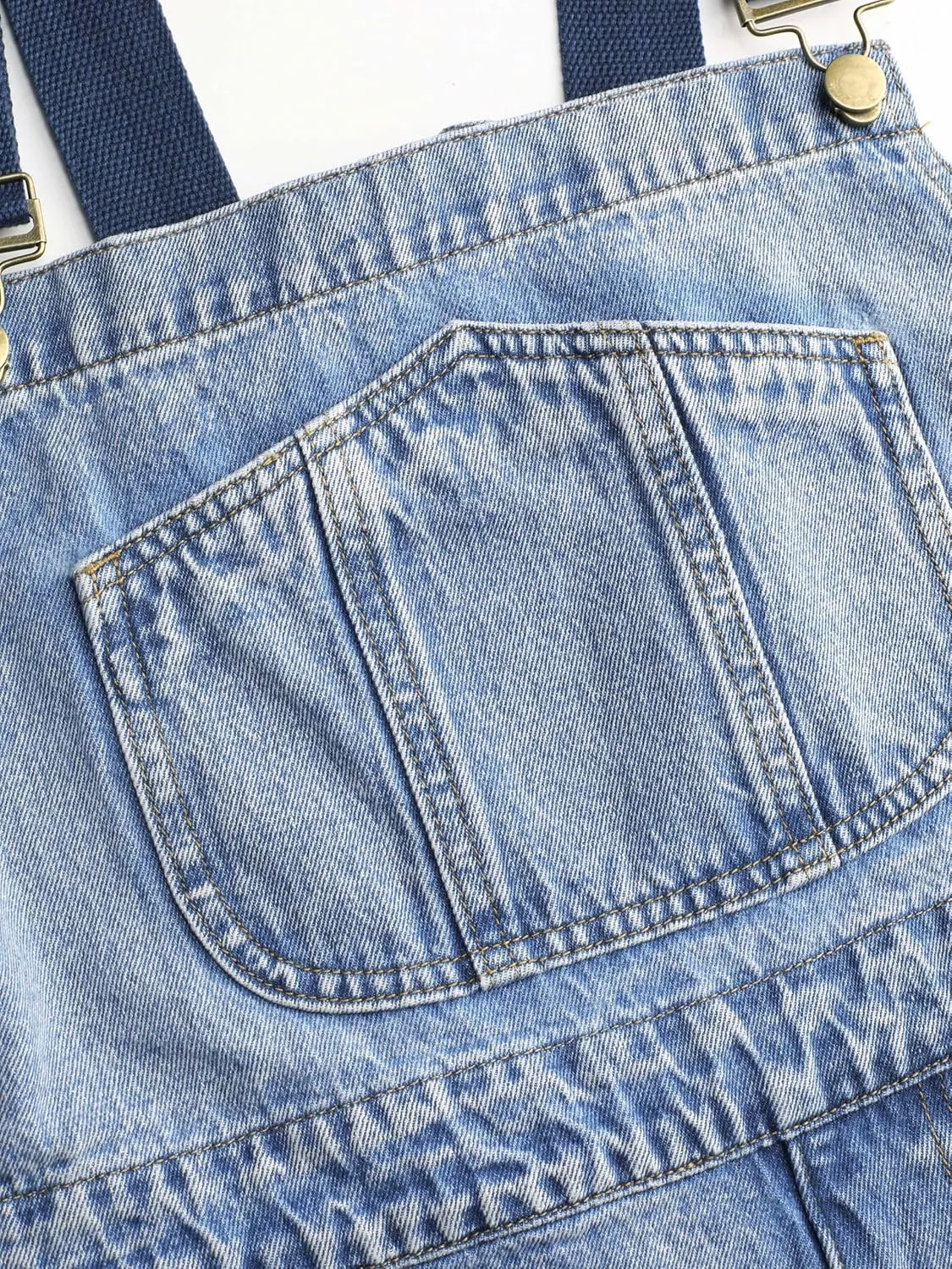 CIDER Women??s Plus Size Denim Overall Bib Wide Leg Adjustable Strap Jean Jumpsuits with Pockets
