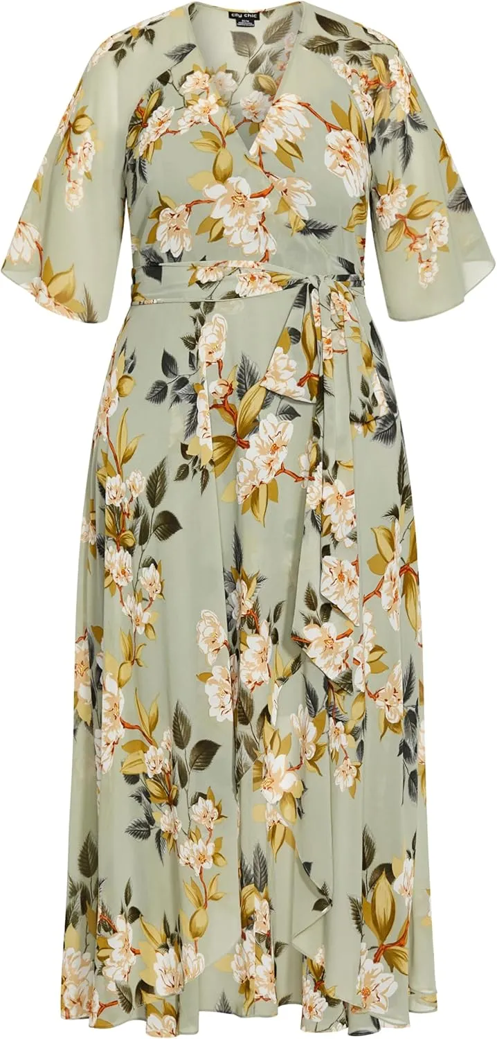 City Chic Women's Plus Size Maxi Dress - Magnolia Floral