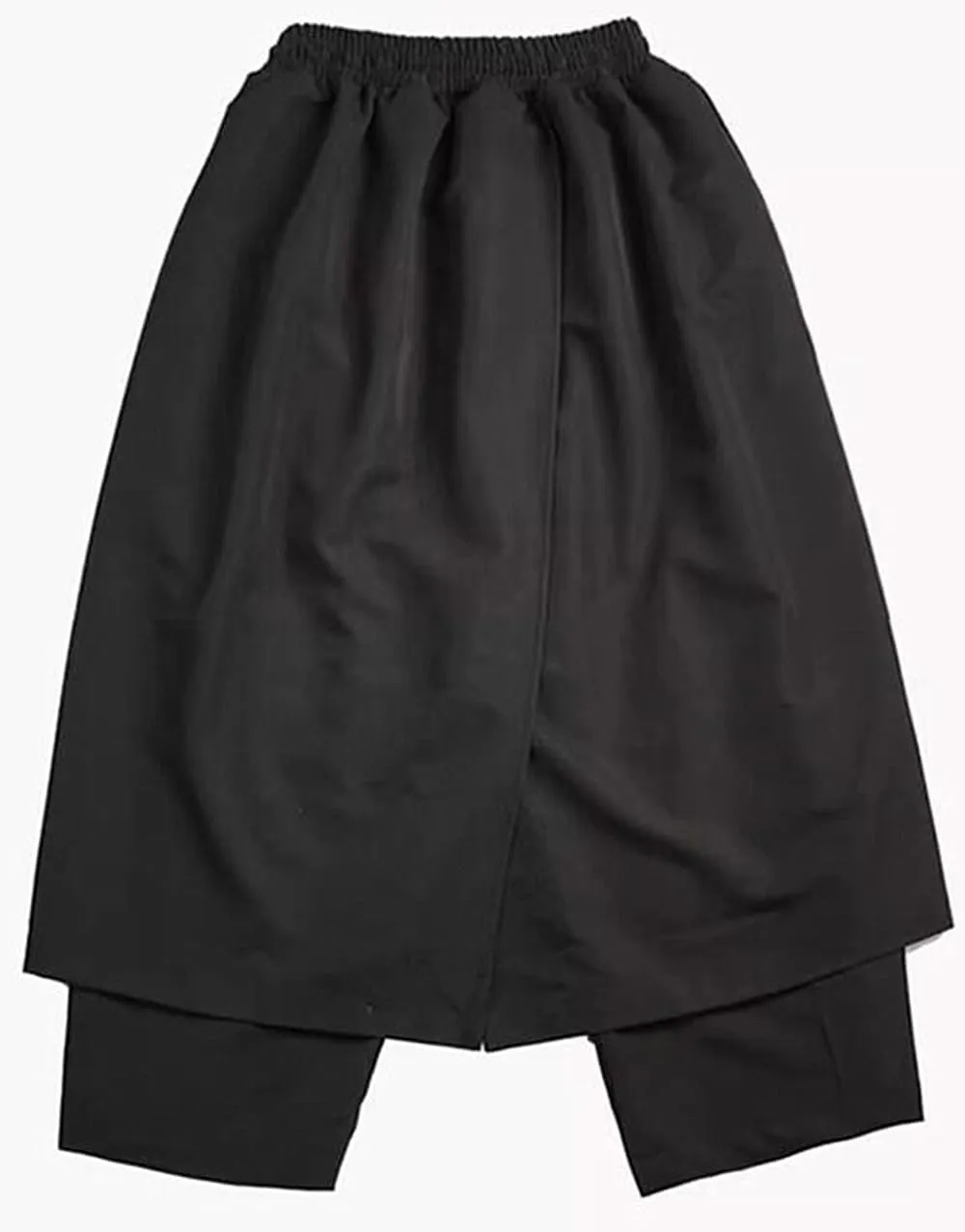 CLANMILUMS Men Women's Black Skirt Pants Loose Harem Pant Unisex Casual Harajuku Kimono Trousers