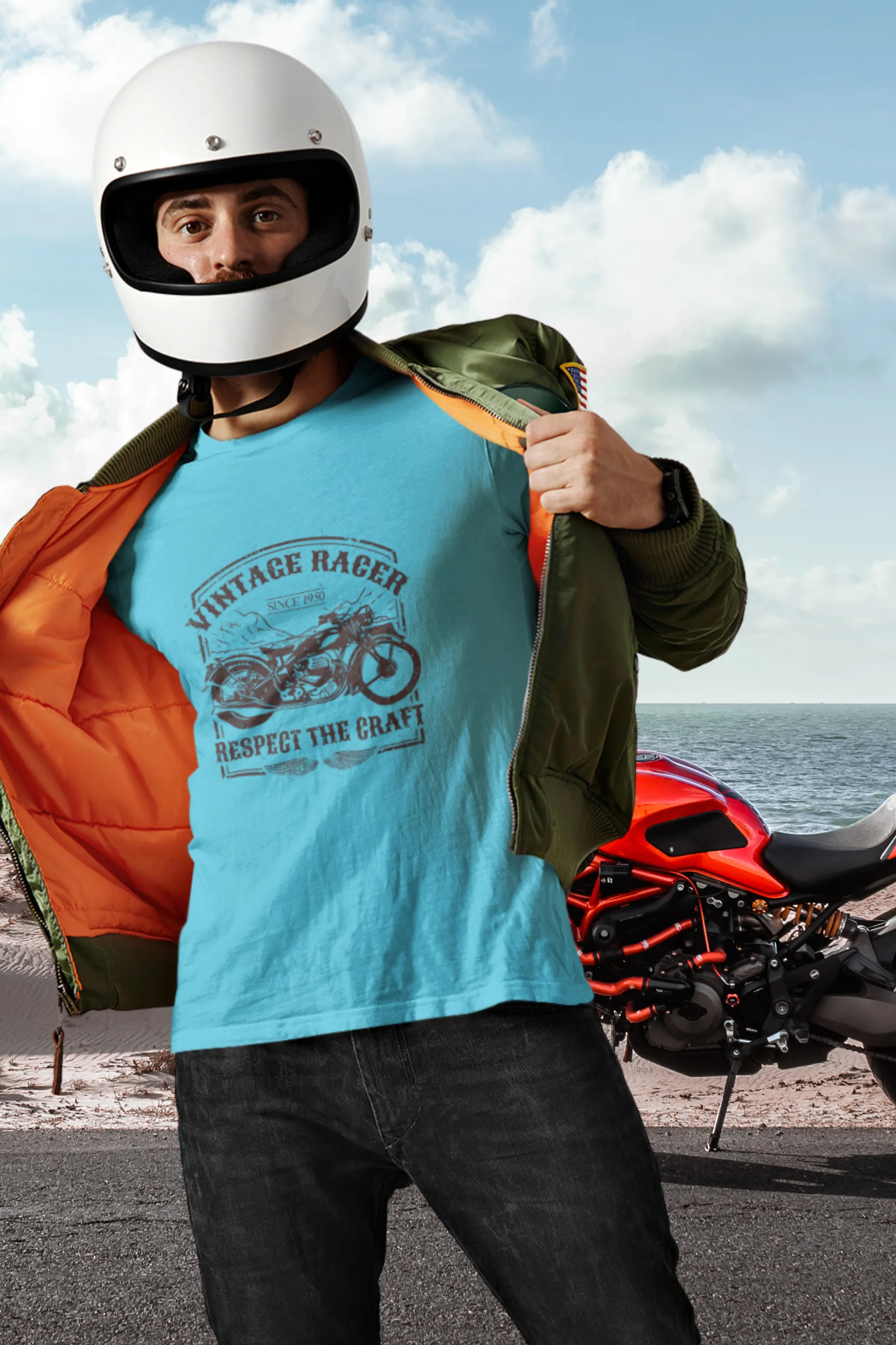 Classic Moto Printed T-shirt for men