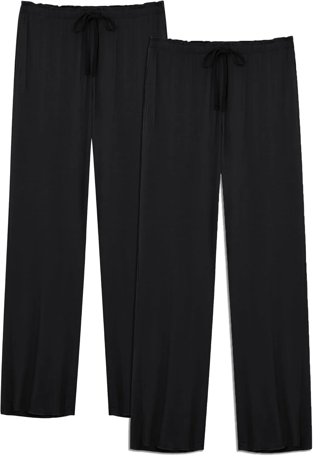 COLORFULLEAF Women's Bamboo Rayon Pajamas Pants Wide Leg Yoga Pants Casual Loose Cozy Sweatpants with Pockets