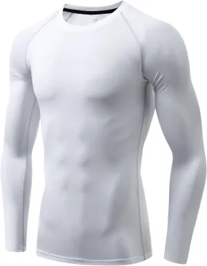 Compression Shirts for Men Long Sleeve Workout Shirts Mens UPF 50  Running Cycling Base Layer Top,Sweat Wicking Cool