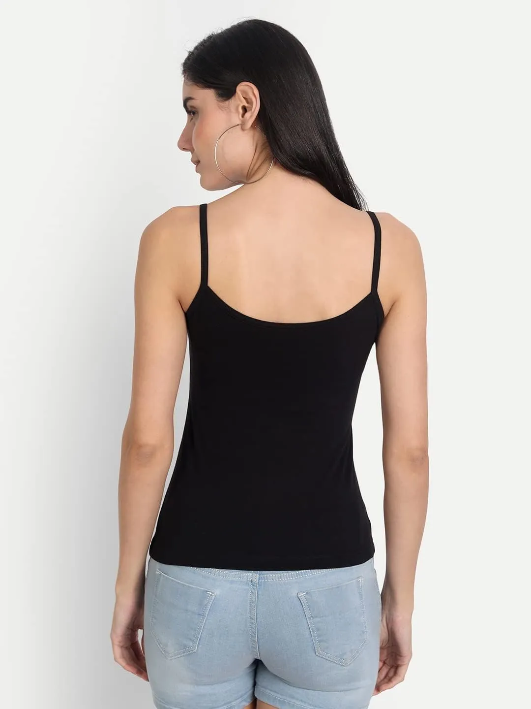 Cotton Short Length Slips Camisole Spaghetti Straps Tank Top for Women | Combo Pack of 3