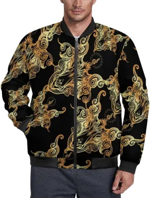 Demon Goat Baphomet Men's Bomber Jacket Lightweight Windbreaker Fashion Spring Fall Coats Casual Jackets for Men