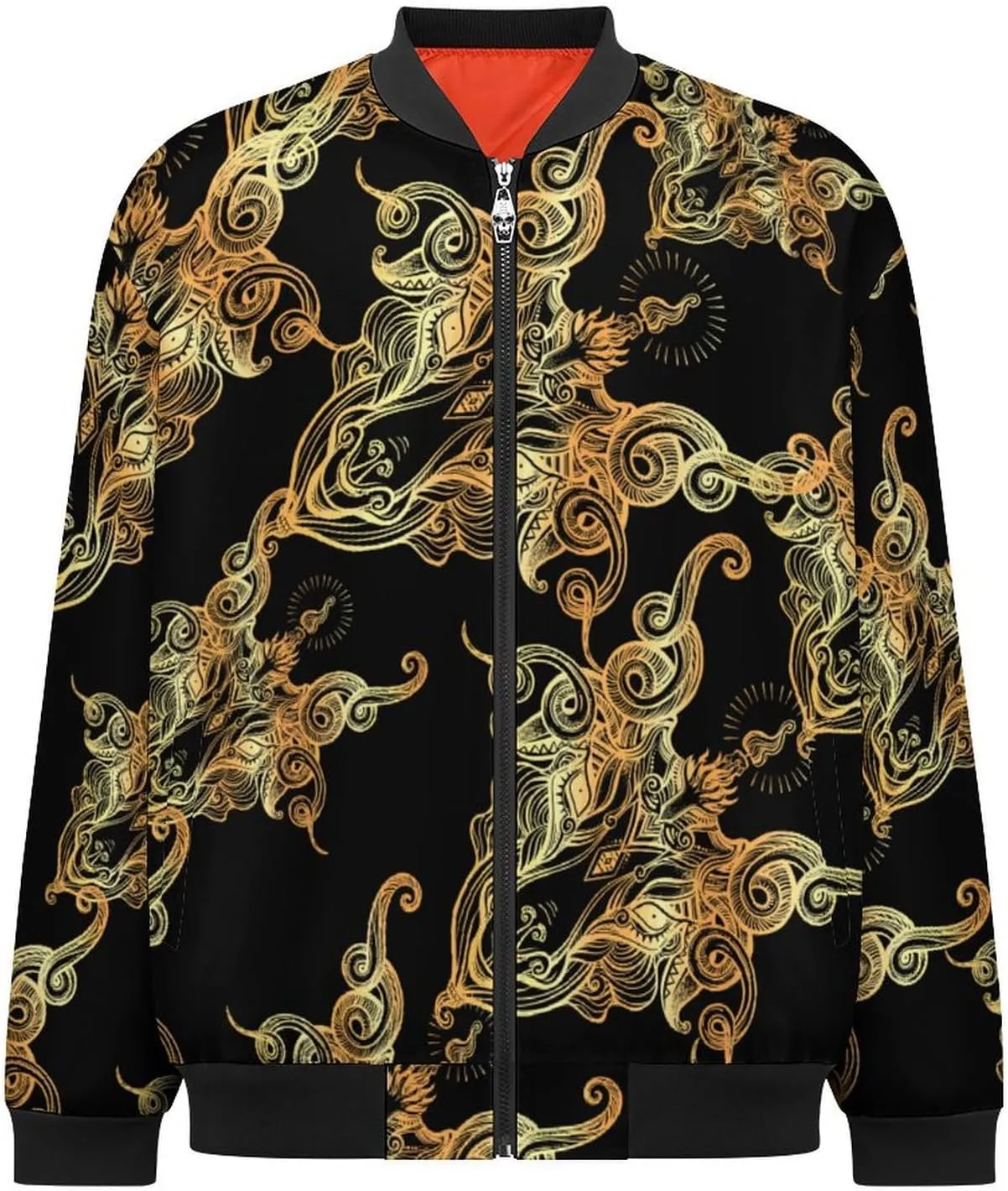 Demon Goat Baphomet Men's Bomber Jacket Lightweight Windbreaker Fashion Spring Fall Coats Casual Jackets for Men