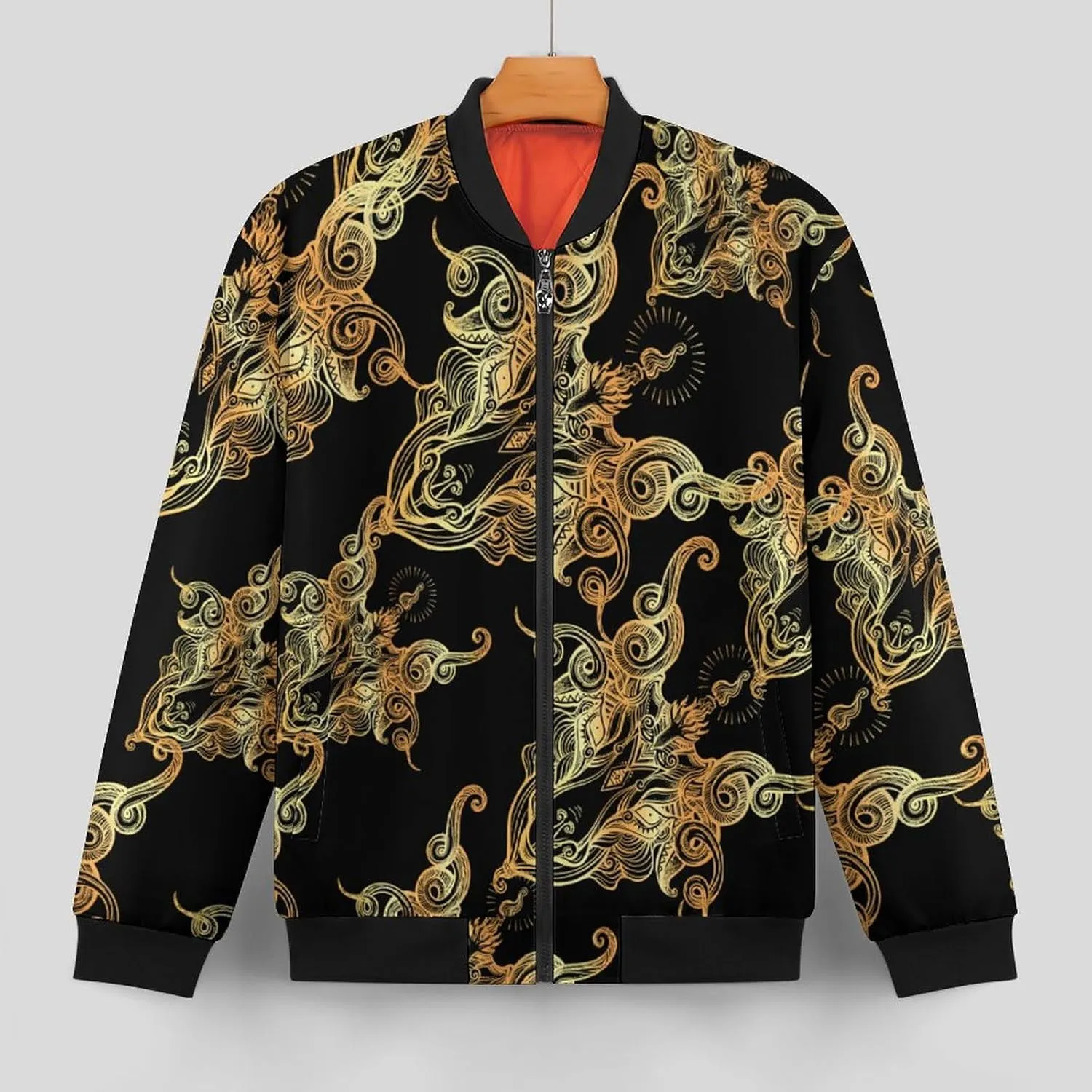 Demon Goat Baphomet Men's Bomber Jacket Lightweight Windbreaker Fashion Spring Fall Coats Casual Jackets for Men