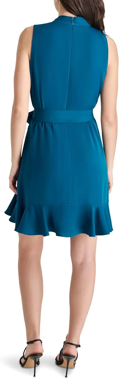 DKNY Women's Sleeveless Asymmetric Wrap Mini Dress
